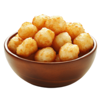 A bowl of fried tater tots png