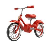 A red tricycle is shown on a black background png