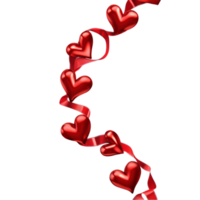 Valentine's Day Red Hearts On Transparent Background png