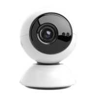 A white and black camera on a stand png