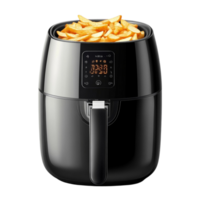 An air fryer with fries in it png