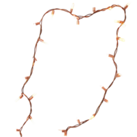 A heart shaped string of lights on a black background png