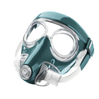 Protective Gas Mask with Goggles on Transparent Background png