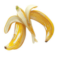 A banana that has been peeled on Transparent Background png
