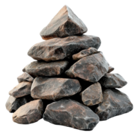 A pile of rocks on a transparent background png