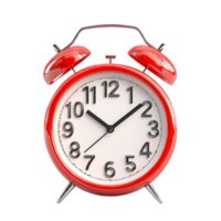 Vibrant Red Alarm Clock Icon On Transparent Background png