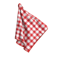 Red and White Checkered Scarf Illustration on Transparent Background png