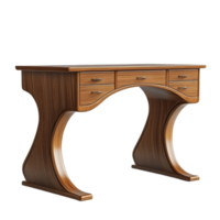 A desk with three drawers and a curved top png