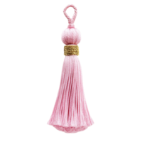 A pink tassel hanging from a transparent background png