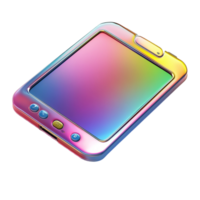Modern Portable Device with Touchscreen and Buttons on Transparent Background png
