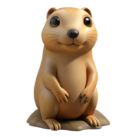 Cute 3D Cartoon Gopher Illustration png