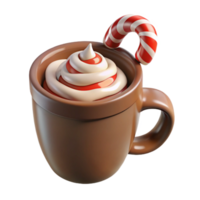 Whipped Cream and Candy Cane Mug png