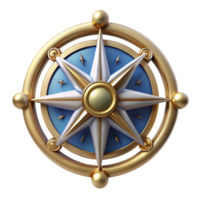 Golden Compass with 8 Points png