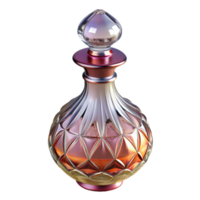 Crystal Perfume Bottle with Geometric Design png