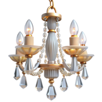 Elegant Crystal Chandelier with Gold Accents png