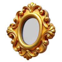 Ornate Gold Frame with Empty Center png
