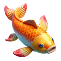 3D Render of a Goldfish png