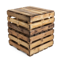 New Wooden Crates stack isolate on transparent background png