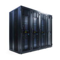 Modern Network server rack side view isolate on transparent background png