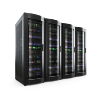 Modern Network server racks isolate on transparent background png