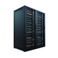 Modern Network server rack isolate on transparent background png