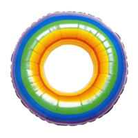 Colorful Inflatable pool top view isolate on transparent background png