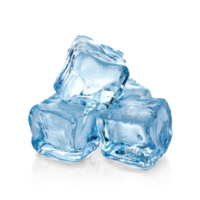 Four ice cube isolate on transparent background png