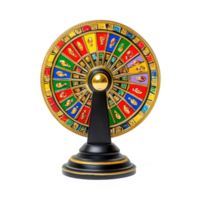 Modern Wheel of fortune game front view isolate on transparent background png