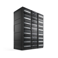 server rack with many different types of hard drives png