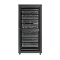 Modern Network server rack front view isolate on transparent background png
