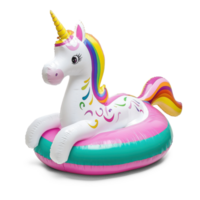 Unicorn Inflatable pool side view isolate on transparent background png