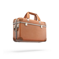 Travel suitcase flying isolate on transparent background png