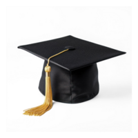 Graduation cap front view isolate on transparent background png