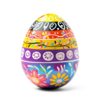 Colorful Easter egg isolate on transparent background png