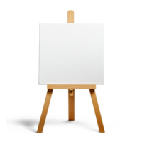 an easel with a blank canvas isolate on transparent background png