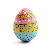 handmade easter egg isolate on transparent background png