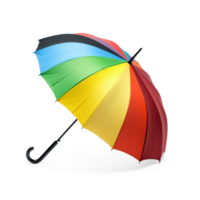 an umbrella with a rainbow colored stripe on it png