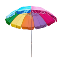 Colorful Beach Umbrella isolate on transparent background png