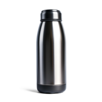 Glossy Metal Thermos Water Bottle isolate on transparent background png