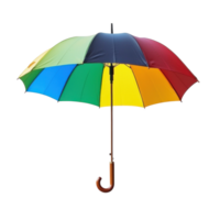an umbrella with a rainbow colored handle png