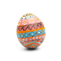 Easter egg with pattern isolate on transparent background png