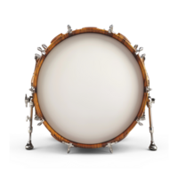 Bass drum instrument 3D front view isolate on transparent background png