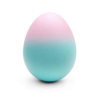 Pastel color easter egg isolate on transparent background png