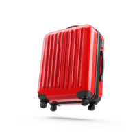 red suitcase on transparent background png
