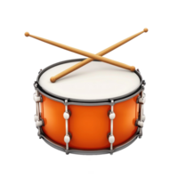 an orange drum with two sticks on it png