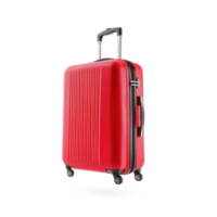 A red suitcase on transparent background png