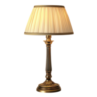 Classic table lamp side view isolate on transparent background png