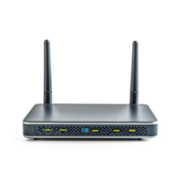 Modern wifi router side view isolate on transparent background png