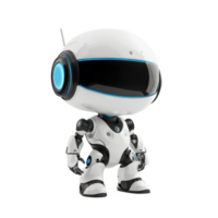 Ai robot thinking, sleek modern technology isolate on transparent background png