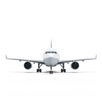 Airplane front view isolate on transparent background png
